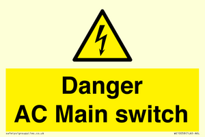 Danger AC Main switch 